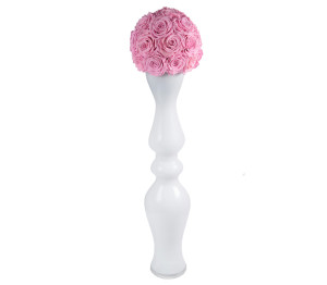 Cherry Blossom In Tall White Vase